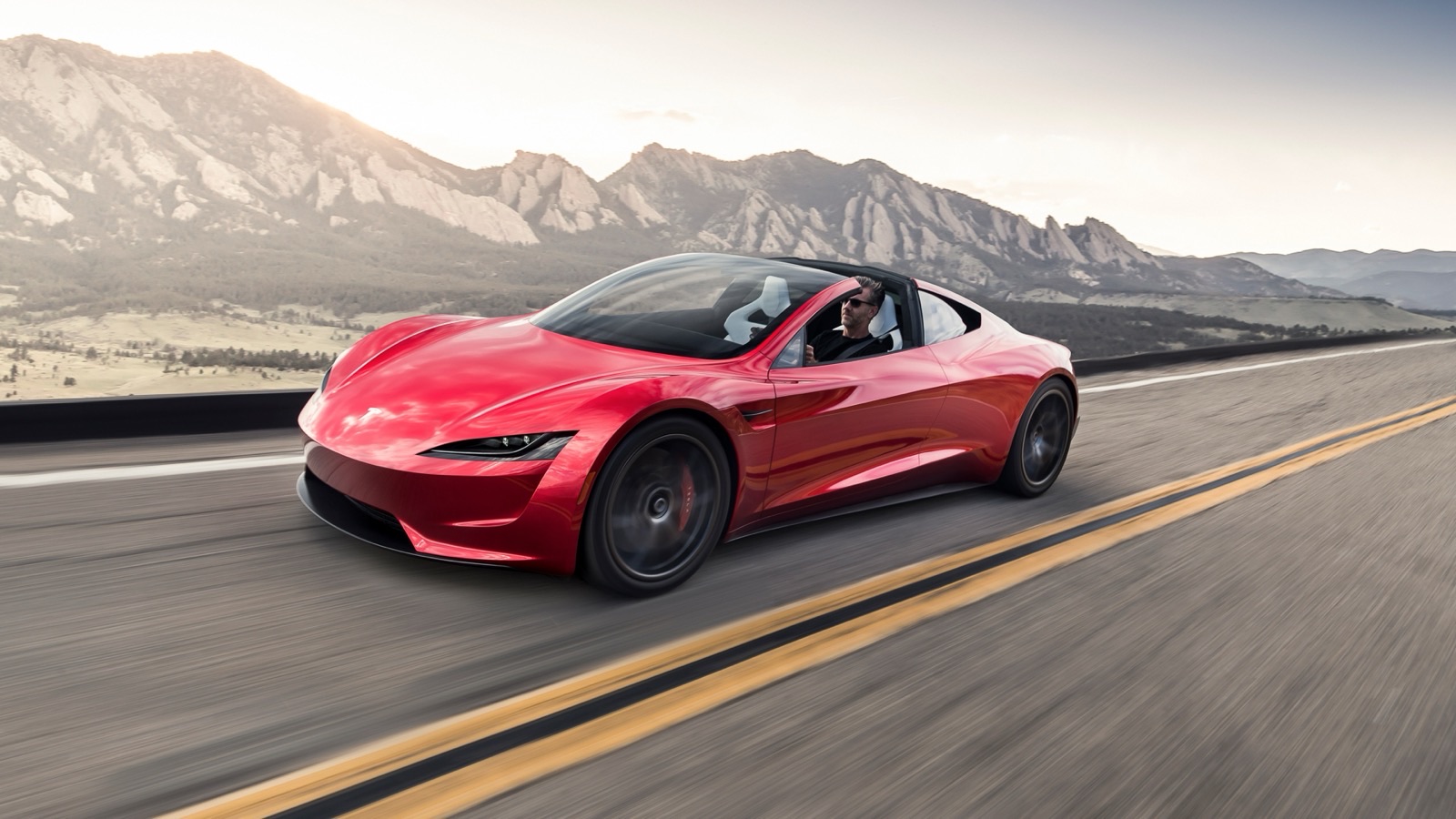 Vehículo Tesla de nueva generación en un entorno tecnológico