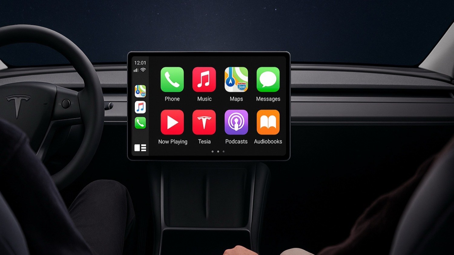 Tesla y Apple CarPlay: integración del sistema en la pantalla del vehículo