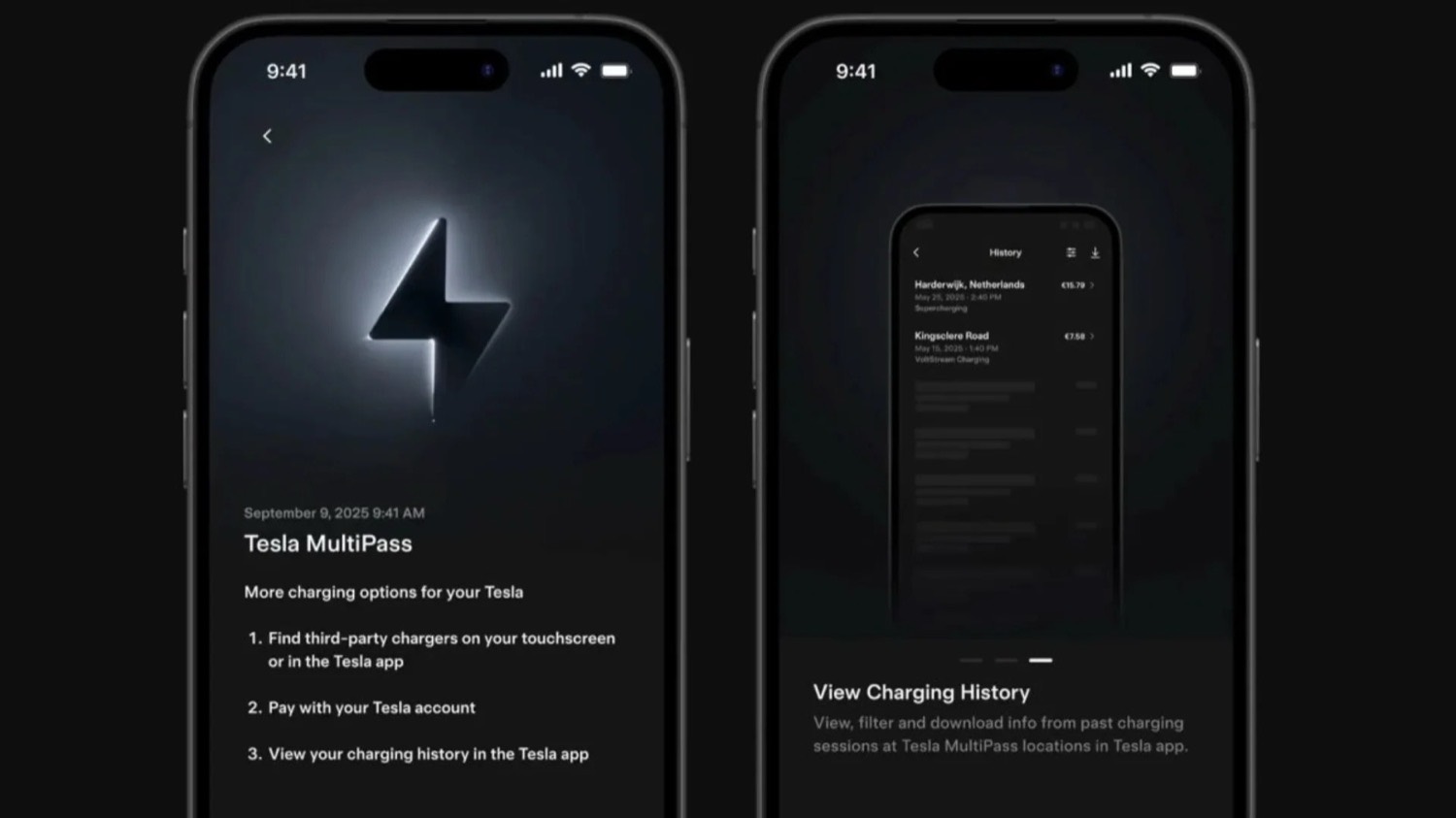 Tesla MultiPass, sistema de carga unificado en la pantalla del vehículo